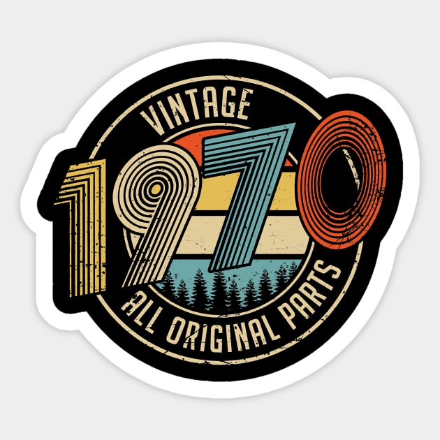 Vintage 1970 All Original Parts birthday gifts Sticker by lostrigglatrine